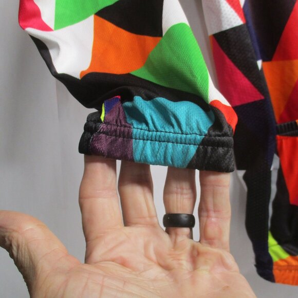 WOSAWE Men's Multi-Color Cycling Jersey Size XXL/2XL Long Sleeve Full Zip - Picture 9 of 12